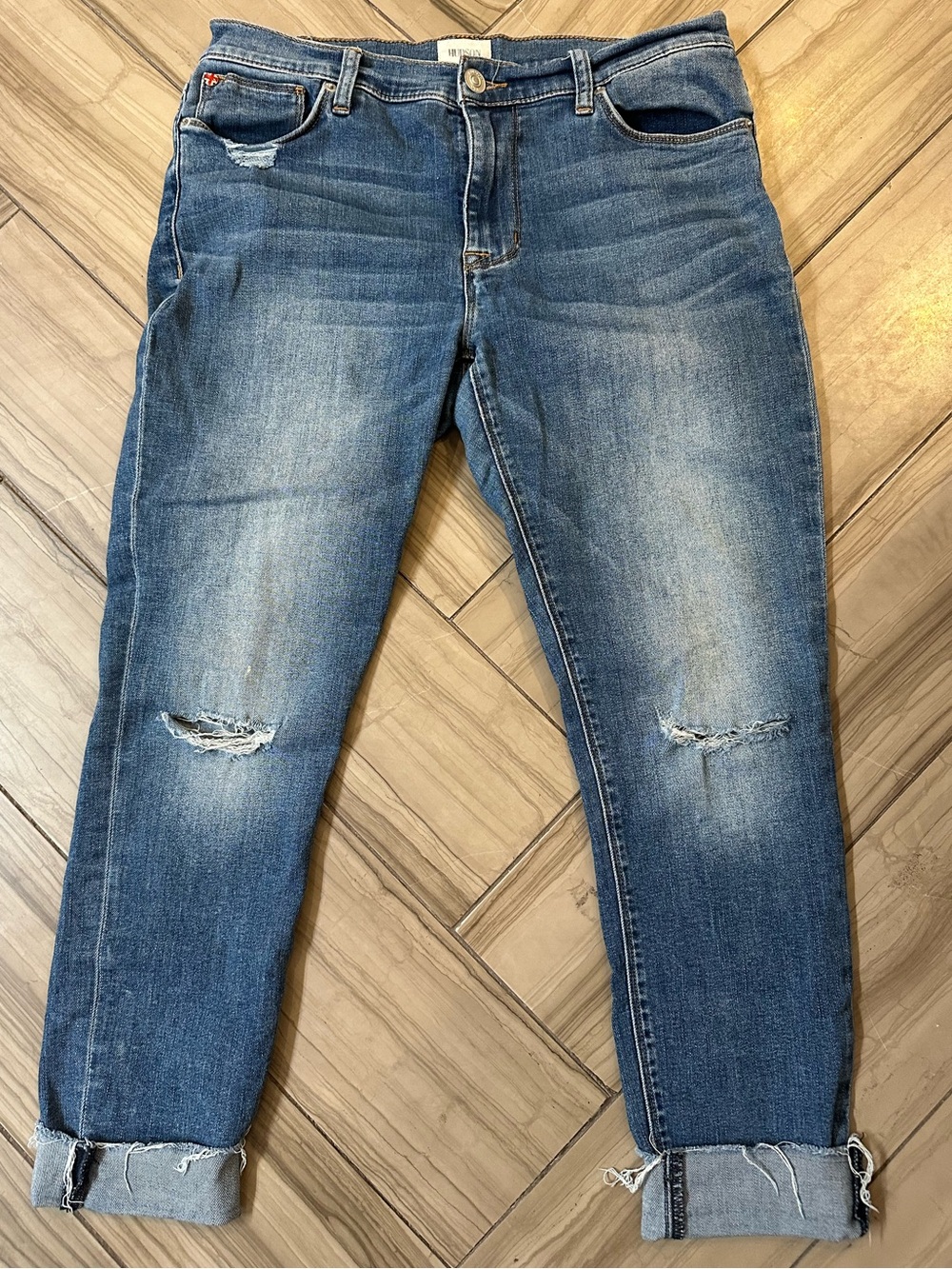 Hudson Natalie Super Skinny Distressed wash jeans 30